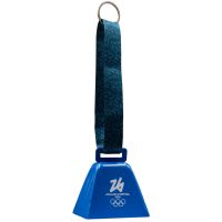 CAMPANA BLU CON OLYMPIC EMBLEMA STAMPATO BIANCO CON NASTRO