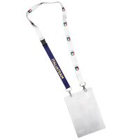 PORTAPASS CON BUSTINA NASTRO 20 MM OLYMPIC+ITALIA TEAM EMBLEMA COLORATI