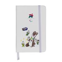 TACCUINO IN PU F.TO A6, 96 PAG. A RIGHE MASCOT MILO E THE FLOW FONDO BIA