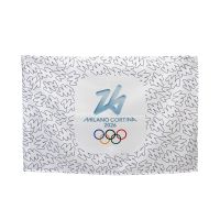 BANDIERA IN POLIESTERE 100X70CM SENZA ASTA FONDO SIGN OLYMPIC EMBLEMA CO