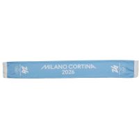 SCIARPA IN POLIPILE STAMPATA 130X17CM FONDO AZZURRO OLYMPIC EMBLEMA BIAN