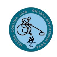 MC26 PARALYMPIC PICTOGRAM - PARA CURLING SILVER METAL PIN 33MM X 33MM