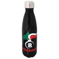 BORRACCIA NERA IN ACCIAIO DOPPIA PARETE 500 ML CON STAMPA CARABINIERI