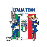 LT MC26ITALIA TEAM BUGS & LOLA FLAG LAPEL PIN