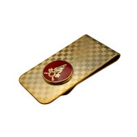 Fermasoldi Vigili del Fuoco in metallo dorato