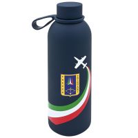 BORRACCIA IN ACCIAIO INOX BLU SOFT TOUCH DOPPIA PARETE 500 ML FRECCE TRICOLORI