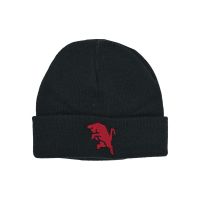 CAPPELLINO BAMBINO ACRILICO NERO CON TORO GRANATA