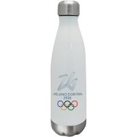 BORRACCIA TERMICA BIANCA 500 ML OLYMPIC EMBLEMA COLORATO THE ITALIAN SPI