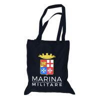 SHOPPER IN COTONE BLU 38X42 CM MANICI LUNGHI MARINA MILITARE