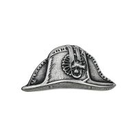 MAGNETE IN METALLO ARGENTO INVECCHIATO CAPPELLO LUCERNA CARABINIERI