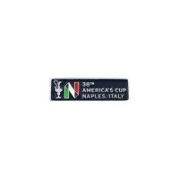 DISTINTIVO AMERICA'S CUP 38 RETTANGOLARE SFONDO BLU NAVY COPPA ARGENTO N