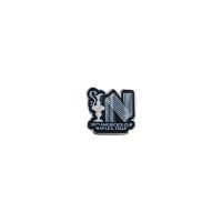 DISTINTIVO AMERICA'S CUP 38 SAGOMATO SFONDO BLU NAVY LOGHI ARGENTO IN ME