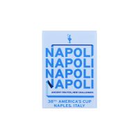 MAGNETE AMERICA'S CUP 38 RETTANGOLARE SFONDO BIANCO CON SCRITTA NAPOLI A