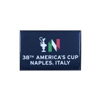 MAGNETE AMERICA'S CUP 38 RETTANGOLARE SFONDO BLU NAVY CON LOGO CLASSICO