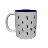 TAZZA AMERICA'S CUP 38 BIANCA CON LOGO CLASSICO E MONOGRAMMA IN CERAMICA