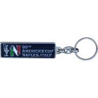 PORTACHIAVI AMERICA'S CUP 38 RETTANGOLARE SFONDO BLU NAVY SCRITTE ARGENT