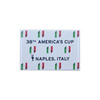 MAGNETE AMERICA'S CUP 38 RETTANGOLARE LOGO CLASSICO E MONOGRAMMA IN META
