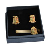 SET GEMELLI E FERMACRAVATTA CON LOGO SMALTATO AERONAUTICA MILITARE