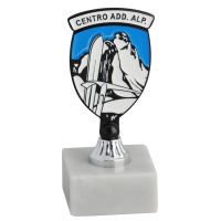 TROFEINO IN METALLO LOGO SMALTATO CENTRO ADDESTRAMENTO ALPINO E.I.