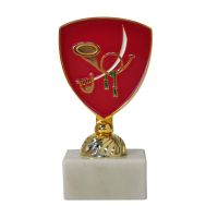 TROFEINO INMETALLO SMALTATO BRIGATA BERSAGLIERI GARIBALDI E.I.