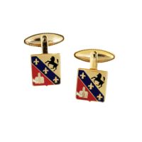 GEMELLI IN METALLO SMALTATO SCUOLA MILITARE NUNZIATELLA ESERCITO ITALIANO