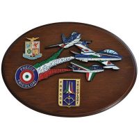CREST IN METALLO SMALTATO AEREI F-86 - G91 PAN - MB 339 PAN AERONAUTICA MILITARE
