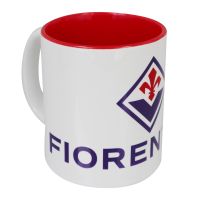 TAZZA CERAMICA LOGO+SCRITTA FIORENTINA int rosso