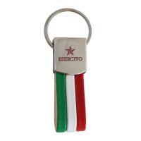 PORTACHIAVI METALLO E SIMILPELLE BANDIERA ITALIANA
