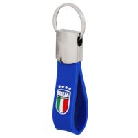 PORTACHIAVI IN METALLO E GOMMA MORBIDA SCRITTA ITALIA, LOGO FICG