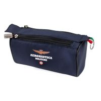 PORTAPENNE PORTATUTTO DOPPIA ZIP LOGO AERONAUTICA MILITARE DIMENSIONI 21X10X10 CM