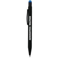 PENNA A SFERA IN METALLO E ABS, GOMMINO PER TOUCH SCREEN , REFILL BLU A.