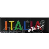 MAGNETE STAMPATO E PLASTIFICATO 11,5X3,7 CM ITALIA WITH LOVE