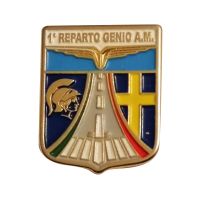 DISTINTIVO DA CAMICIA 25X32MM IN METALLO 1 REPARTO GENIO AERONAUTICA MILITARE