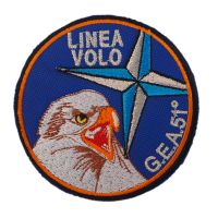 PATCH DISTINTIVO RICAMATA DA CUCIRE Dia 80 MM 51 GEA LINEA VOLO