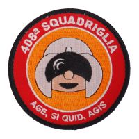 PATCH DISTINTIVO RICAMATO CON VELCRO Dia 90 MM 408 SQUADRIGLIA