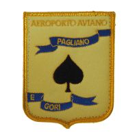 PATCH DISTINTIVO RICAMATO CON VELCRO 70X90 MM AEROPORTO AVIANO