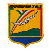 PATCH DISTINTIVO RICAMATO CON VELCRO 70X85 MM AEROPORTO VIGNA DI VALLE