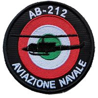 PATCH DISTINTIVO RICAMATO CON VELCRO DIA 80 MM AB 212 AVIAZIONE NAVALE