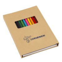 KIT PER COLORARE 12 MATITE, 10 IMMAGINI E 40 PAGINE BIANCHE CARABINIERI