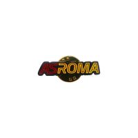 DISTINTIVO SMALTATO IN METALLO NERO SCRITTA AS ROMA