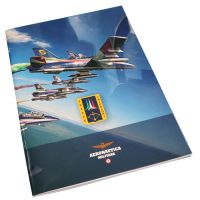 QUADERNO FRECCE TRICOLORI A4 A QUADRETTI 5 MM, DIMENSIONI 21x30 CM, DORSO 0,5 CM