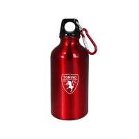 BORRACCIA ALLUMINIO GRANATA CON MOSCHETTONE FINITURA LUCIDA CON LOGO TO