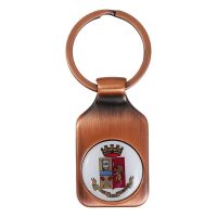 PORTACHIAVI METALLO BRONZATO CON STEMMA ARALDICO POLIZIA DI STATO