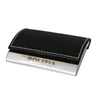 PORTA BIGLIETTINI DA VISITA BLU CON SCRITTA POLIZIA DI STATO INCISA