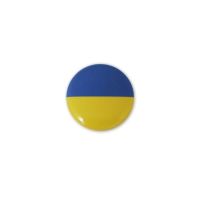 BADGE IN LATTA ? 25 MM BANDIERA UCRAINA