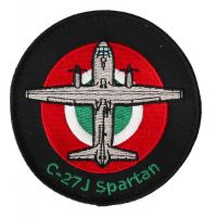 PATCH DISTINTIVO RICAMATO CON VELCRO DIAMETRO 75 MM C-27J SPARTAN