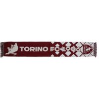 SCIARPA JACQUARD SCRITTA BIANCA TORINO FC 1906 SU SFONDO GRANATA