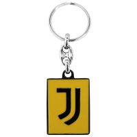 PORTACHIAVI RETTANGOLARE IN METALLO COLORATO A MANO JUVENTUS