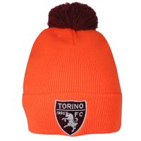 CAPPELLINO ACRICLICO ARANCIONE FLUO RICAMATO CON LOGO TORINO FC