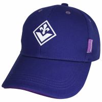 CAPPELLO IN COTONE BLU CON LOGO IN GOMMA